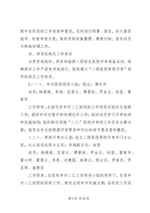 关于二级甲等医院评审工作的实施方1.docx