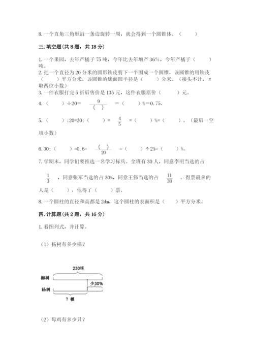 苏教版六年级下册数学期中测试卷及完整答案【必刷】.docx