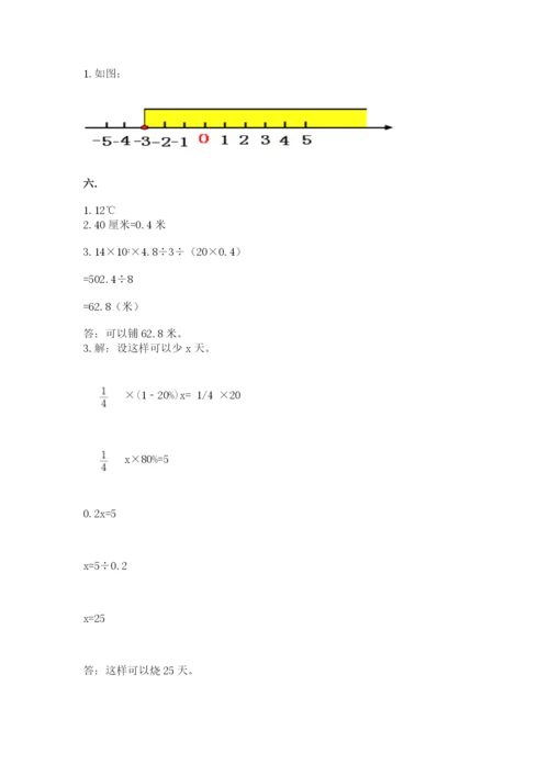 沪教版六年级数学下学期期末测试题附完整答案【夺冠系列】.docx