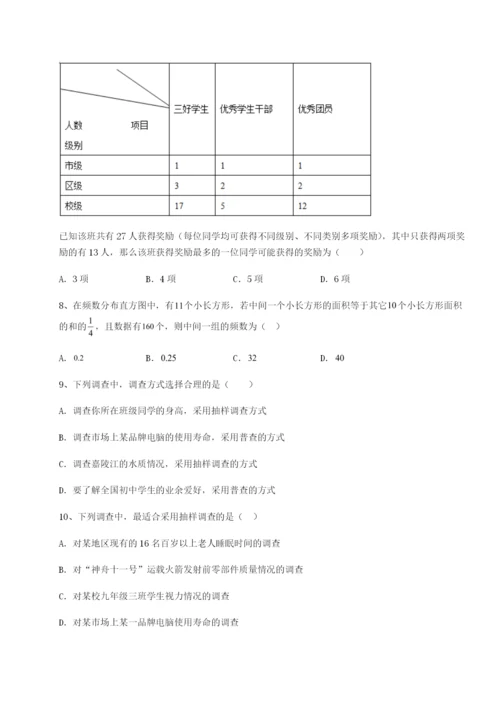 考点解析四川荣县中学浙教版数学七年级下册第六章数据与统计图表专项攻克练习题（含答案详解）.docx