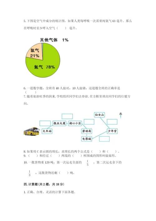 人教版六年级上册数学期末测试卷（易错题）.docx