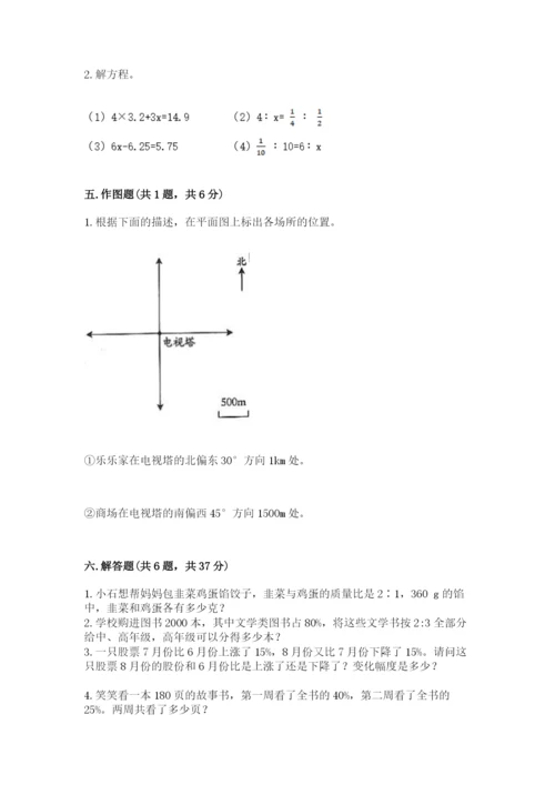 小升初六年级期末试卷带答案（研优卷）.docx