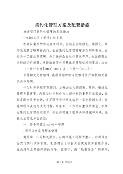 集约化管理方案及配套措施 (5).docx