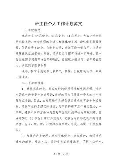 班主任个人工作计划范文.docx