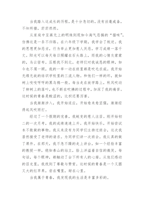 以青春的模样为主题的议论文(5篇).docx