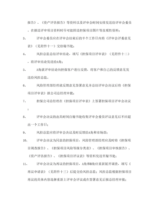 中佳厦门担保投资公司融资担保业务操作办法