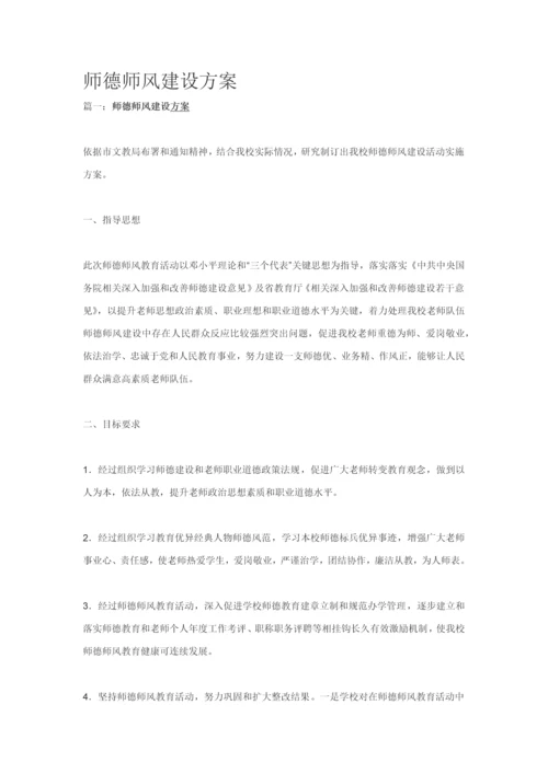 师德师风建设专业方案万能模板.docx