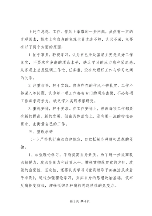 乡镇学习廉政准则自查报告及承诺.docx