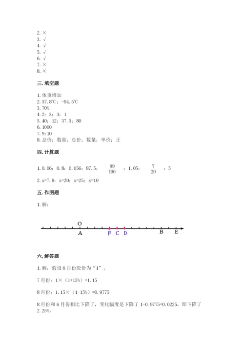 北师大版小学数学六年级下册期末检测试题含答案【典型题】.docx
