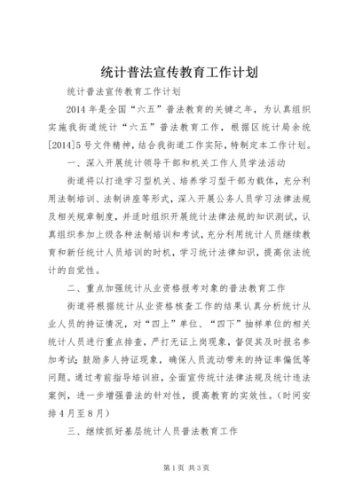 统计普法宣传教育工作计划.docx