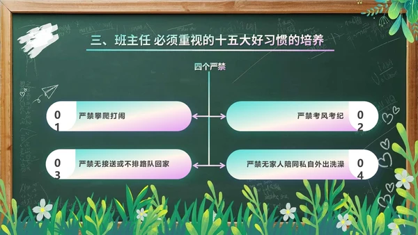 可爱卡通风班主任经验交流课件PPT模板