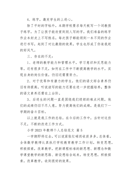 小学2023年教师个人总结范文.docx