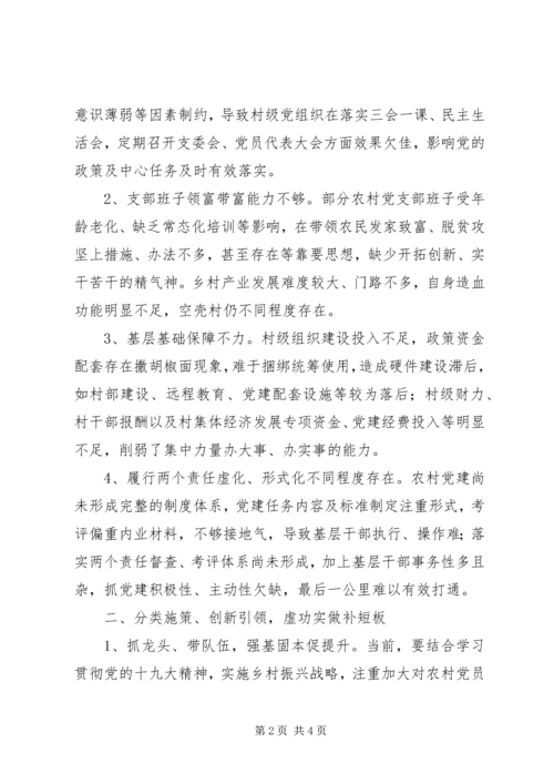 贯彻十九大精神征文：聚焦基层党建短板推动乡村振兴.docx