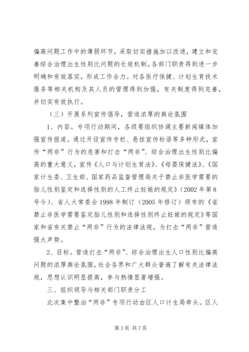 计生局整治两非行动实施方案.docx