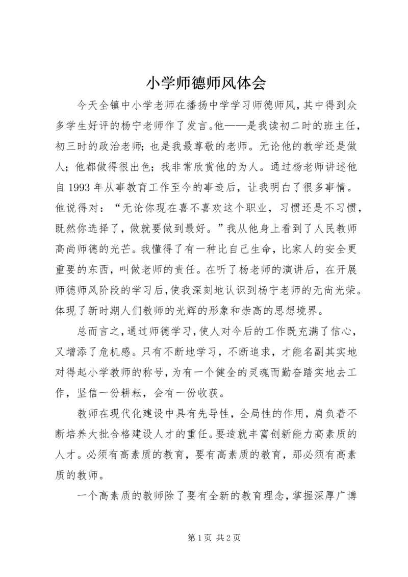 小学师德师风体会.docx