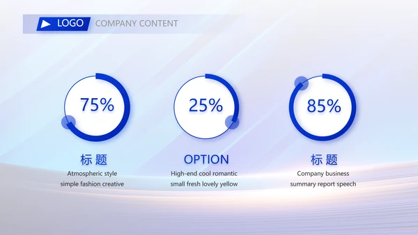 蓝色大气项目进度汇报介绍工作总结PPT
