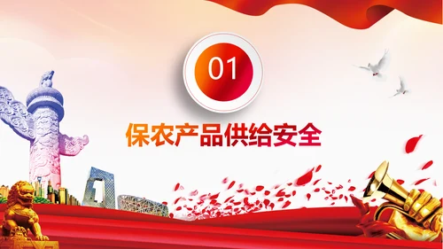 粮食安全饭碗餐饮浪费初级产品供给保障PPT