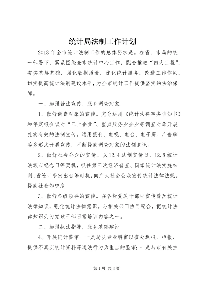统计局法制工作计划.docx