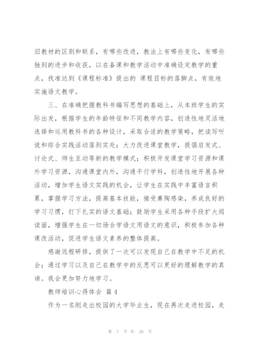 教师培训心得体会范文集锦十篇.docx