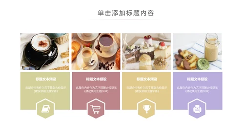简约美味饮品下午茶甜点茶餐厅ppt模板