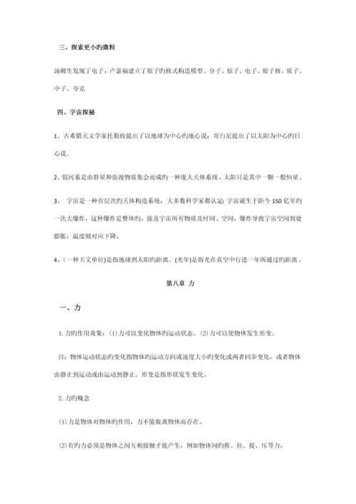 2023年苏科版初二下学期物理知识点.docx