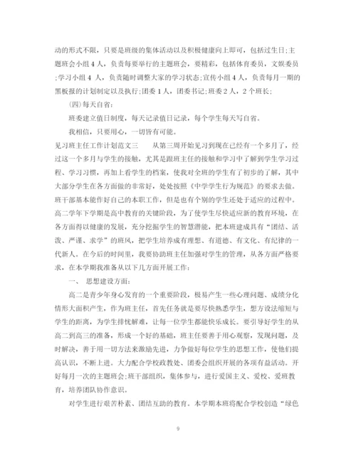 精编之见习班主任工作计划范文.docx