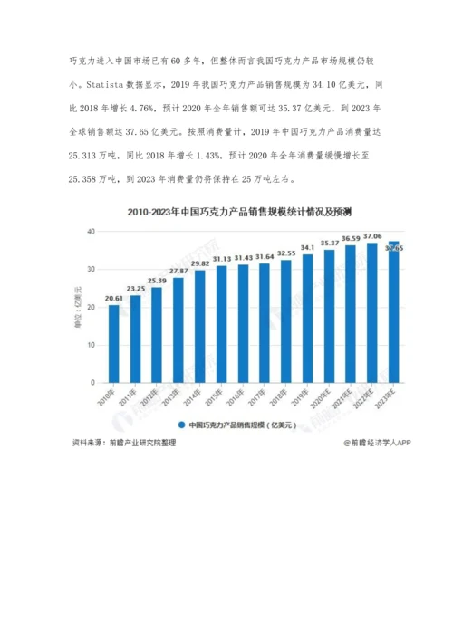 全球及中国巧克力行业市场分析全球市场规模稳步增长-国内市场规模较小.docx