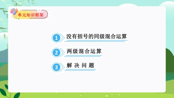 第五单元：混合运算(单元复习课件)-人教版二年级数学下册(共28张PPT)