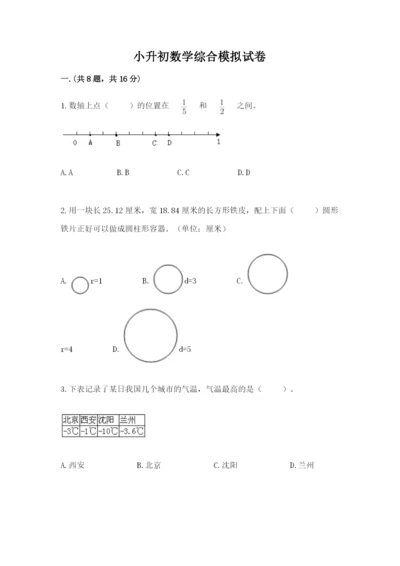 小升初数学综合模拟试卷精品（全国通用）.docx