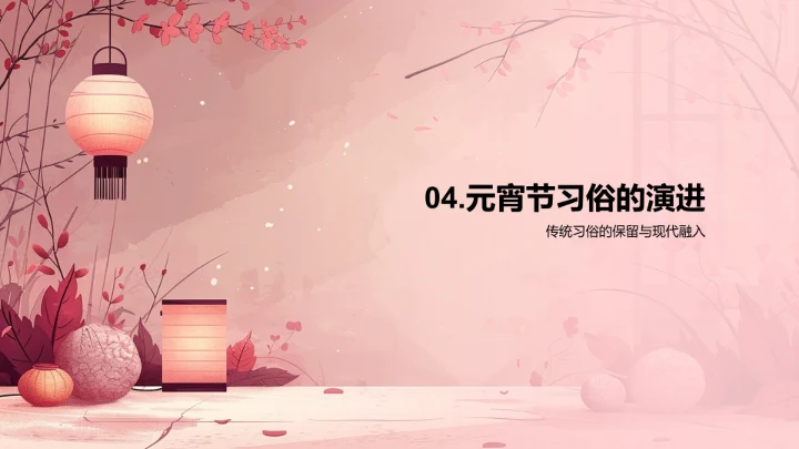 元宵节的演变PPT模板