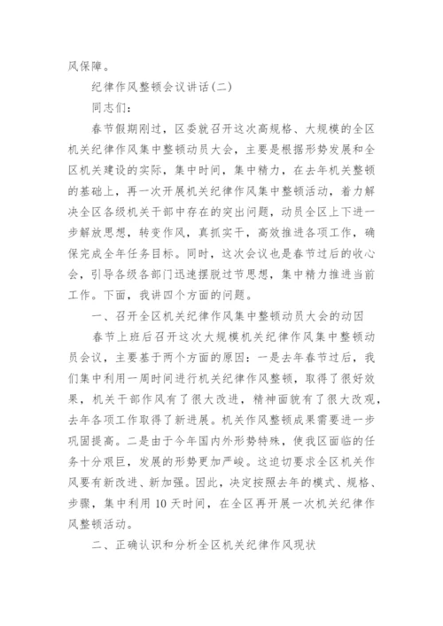 纪律作风整顿会议讲话.docx