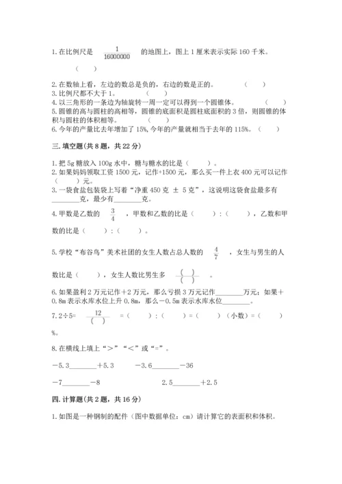 人教版六年级下册数学期末测试卷精品【预热题】.docx