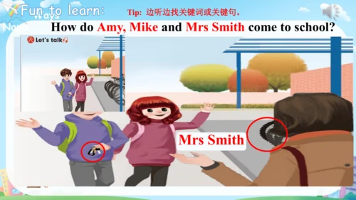 Unit 2 Ways to go to school PA Let's talk 课件（共19张P