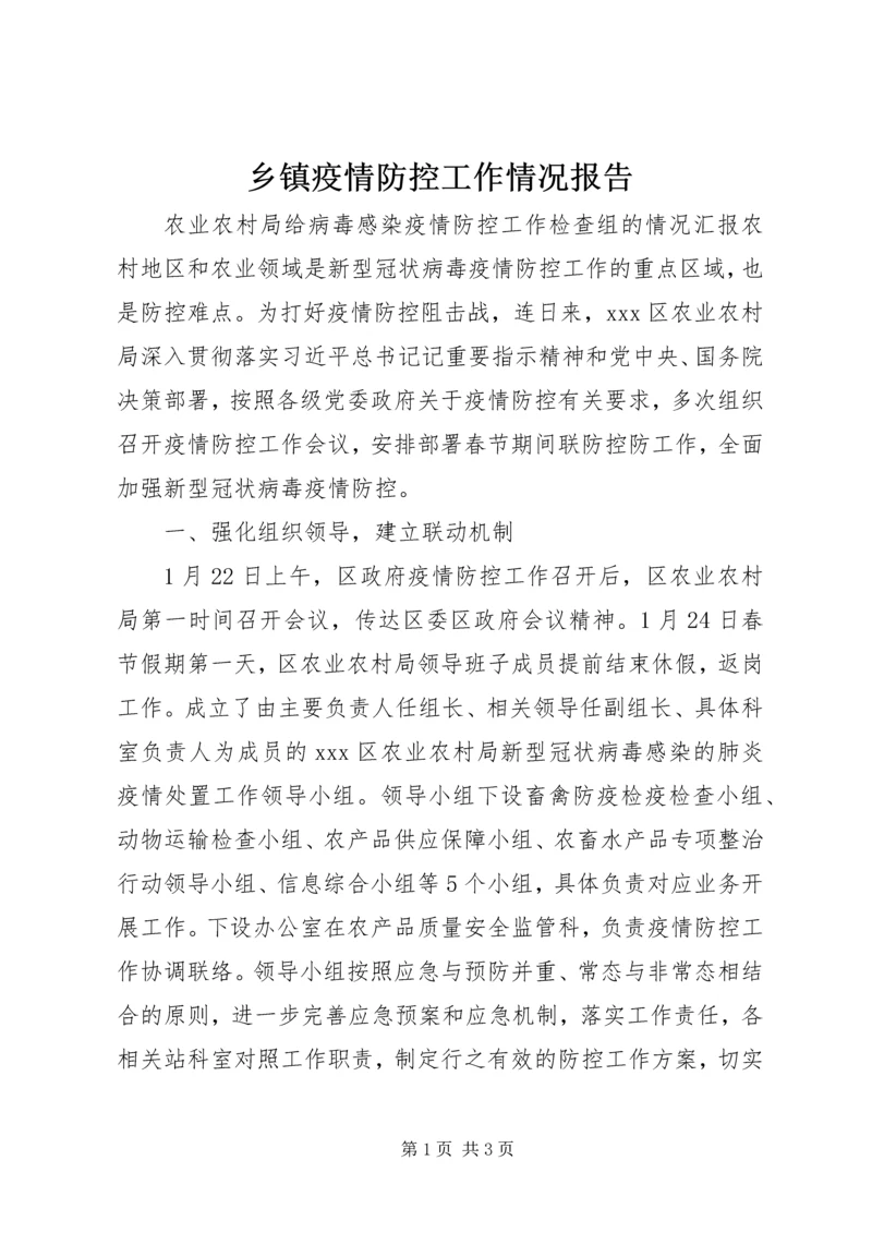 乡镇疫情防控工作情况报告.docx