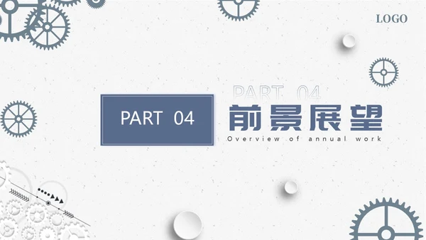 微立体简约生产部门年终总结汇报