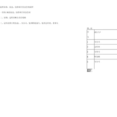 集团技改项目资金管理流程