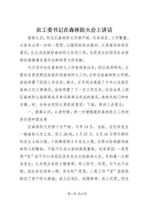 农工委书记在森林防火会上讲话.docx