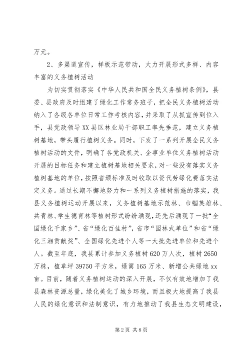 县委绿化办年终工作报告.docx