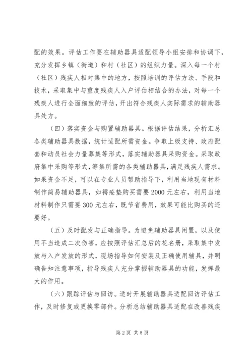 残疾人评估辅具适配康复处方XX省残疾人联合会.docx