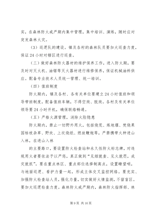 乡镇国庆期间森林防火预案.docx