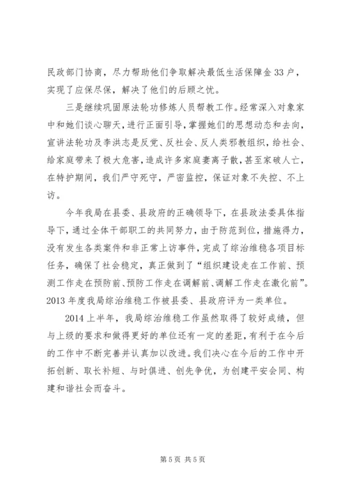 商务局综治维稳半年工作汇报.docx