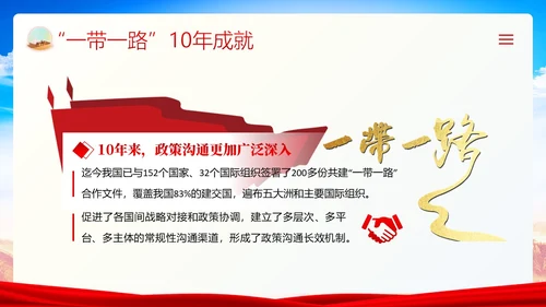 一带一路十周年PPT课件第三届“一带一路”国际合作高峰论坛PPT课件