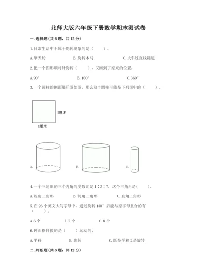 北师大版六年级下册数学期末测试卷精品（考点梳理）.docx