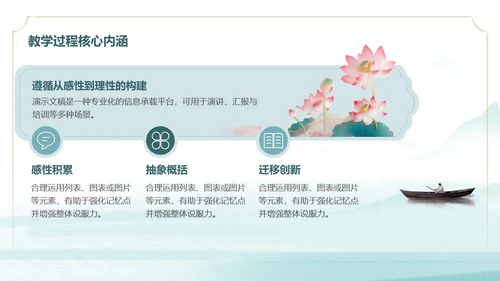 清新淡雅古风教学通用PPT模板