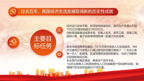 红色大气党建党支部年终工作总结PPT