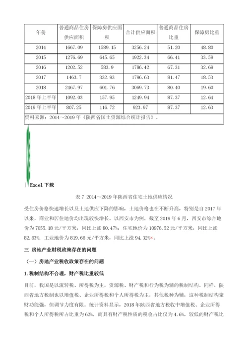 国家财税政策对陕西房地产业的影响.docx