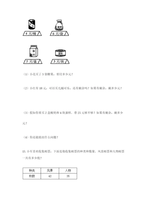 小学二年级数学应用题大全含答案.docx