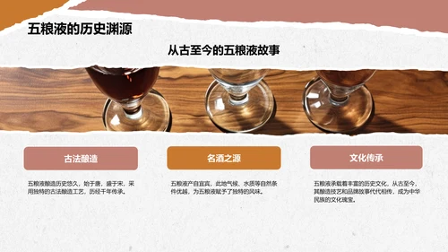 红色摄影风宜宾旅游攻略：五粮液故乡的魅力PPT模板