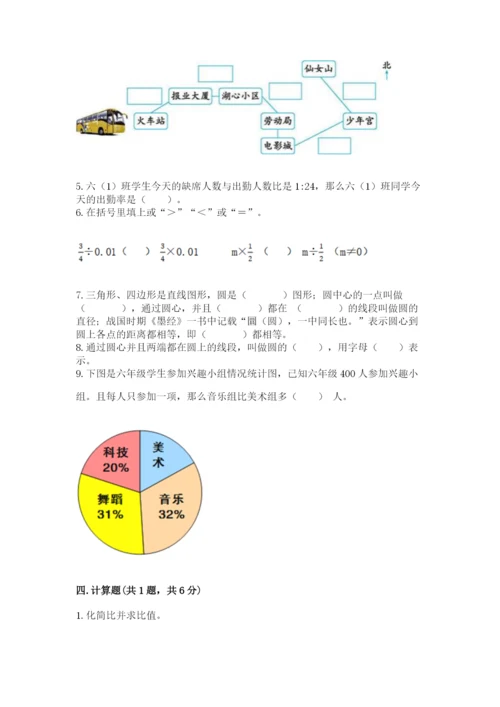 小学六年级上册数学期末测试卷（名师推荐）word版.docx