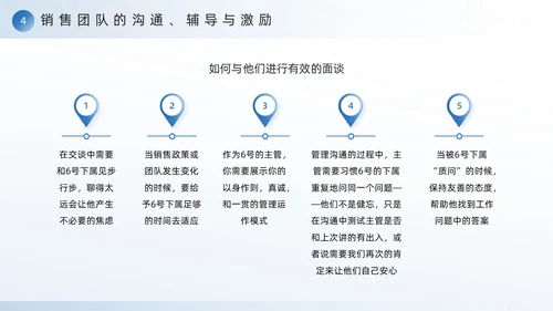 蓝色励志风销售团队建设与管理PPT模板